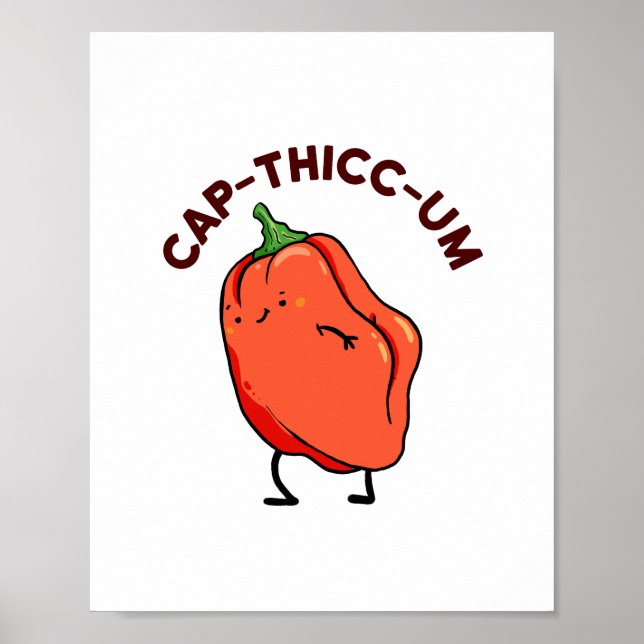 Póster Capsicum Poster de pimienta piñón-thicc-um (Frente)
