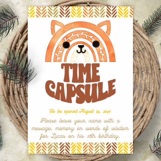 Póster Cápsula de tiempo Boho Woodland Fox Cumpleaños (Subido por el creador)