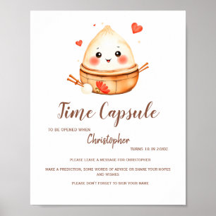 Póster Cápsula de tiempo Cuesta un poco de Baby Shower qu