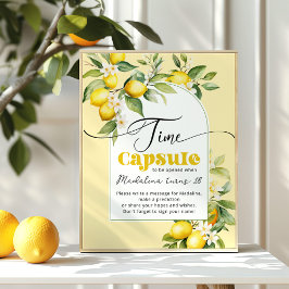 Póster Cápsula de tiempo de cumpleaños de Lemon main sque