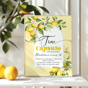 Póster Cápsula de tiempo de cumpleaños de Lemon main sque