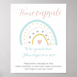 Póster Cápsula de tiempo de fiesta de cumpleaños con arco