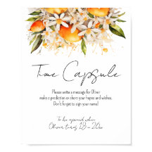 Cápsula de tiempo del cítrico de Baby Shower para 