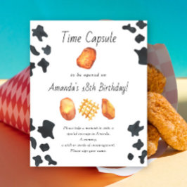 Póster Cápsula de tiempo nugget Primer cumpleaños neutro 