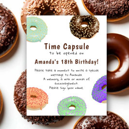 Póster Cápsula del tiempo de Donuts 1er cumpleaños