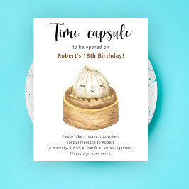 Póster Cápsula del Tiempo de Dumpling Chino 1er cumpleaño