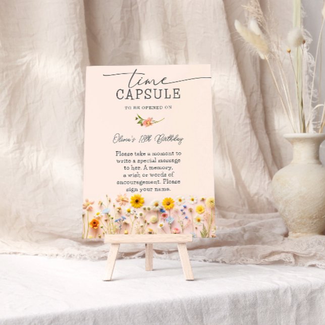 Póster Cápsula del Tiempo de Flor Silvestre de Cumpleaños (Subido por el creador)