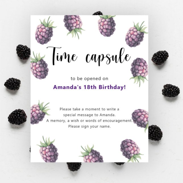 Póster Cápsula del tiempo de moras 1er cumpleaños (Subido por el creador)