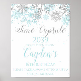 Póster Cápsula del tiempo de Winter ONEderland azul plate