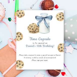 Póster Cápsula del Tiempo Galleta y Leche Cumpleaños 1