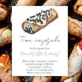 Póster Cápsula del tiempo Little Cannoli 1er cumpleaños