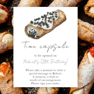 Póster Cápsula del tiempo Little Cannoli 1er cumpleaños