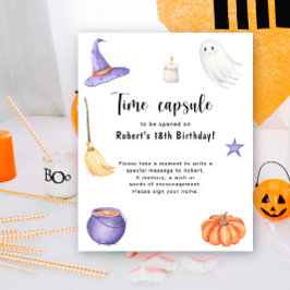 Póster Cápsula del tiempo Spooky One Halloween primer cum