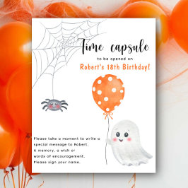 Póster Cápsula del tiempo Spooky One Halloween primer cum