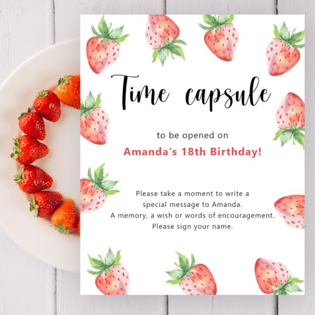 Póster Capsule de tiempo de fresas 1º cumpleaños (Subido por el creador)
