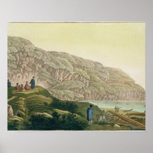 Póster Captain a Cook (1728-79) en Alaska durante su