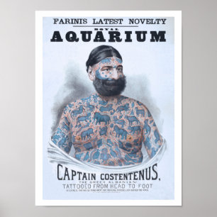 Póster Captain a Costentenus, tattoed de la cabeza al pie