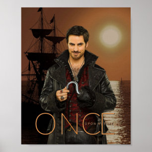 Póster Captain Hook Comic Sunset