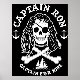 Póster Captain Ron Captain For Hire