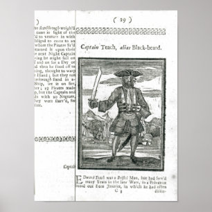 Póster Captain Teach, Alias Black Beard