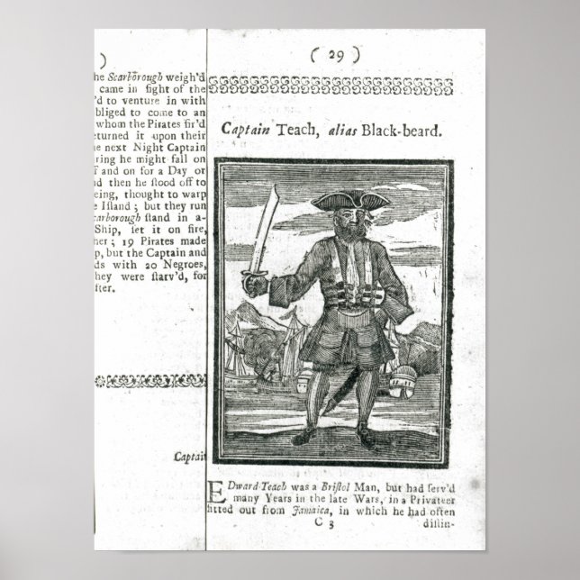 Póster Captain Teach, Alias Black Beard (Frente)