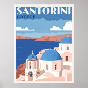 Póster Captando a Santorini Grecia