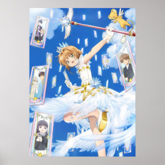 Póster Captor De Cardcaptor Sakura En Azul
