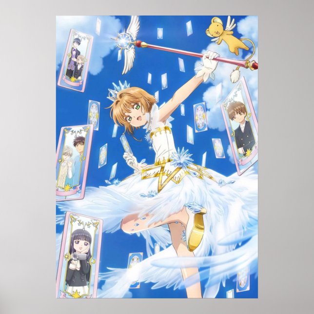 Póster Captor De Cardcaptor Sakura En Azul (Frente)
