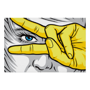 Póster Captura de belleza a través de caras, manos y ojos