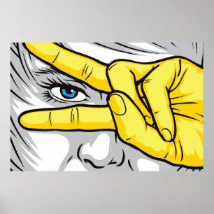 Póster Captura de belleza a través de caras, manos y ojos