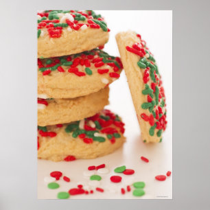 Póster Captura de estudio de galletas de navidades con ro