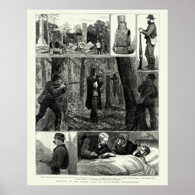 Póster Captura de la banda Ned Kelly (Frente)