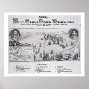 Póster Captura de la flota española del holandés bajo