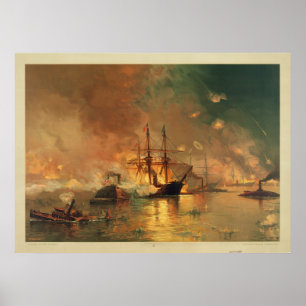 Póster Captura de Nueva Orleans en la Guerra Civil de los