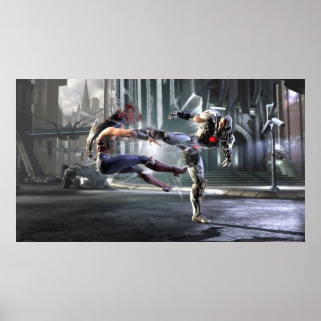 Póster Captura de pantalla: Mujer Maravilla vs Ciborg (Frente)