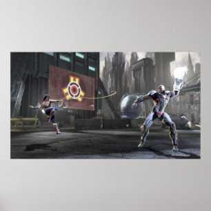 Póster Captura de pantalla: Mujer Maravilla vs Ciborg 2