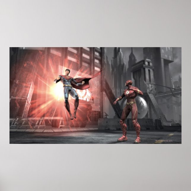 Póster Captura de pantalla: Superman vs Flash (Frente)