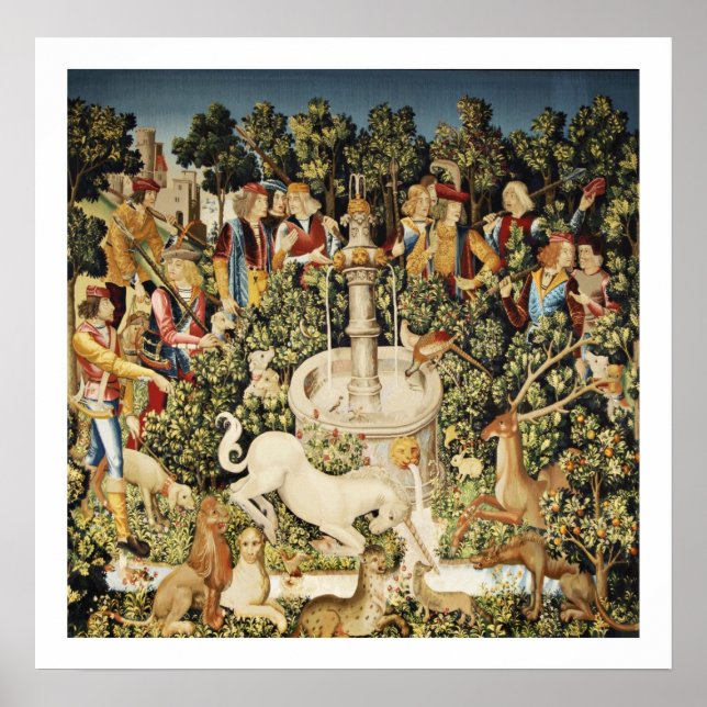 Póster Captura de unicornio blanco (Frente)