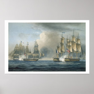 Póster Captura del Pomone por HMS Arethusa de Cuba
