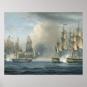 Póster Captura del Pomone por HMS Arethusa de Cuba