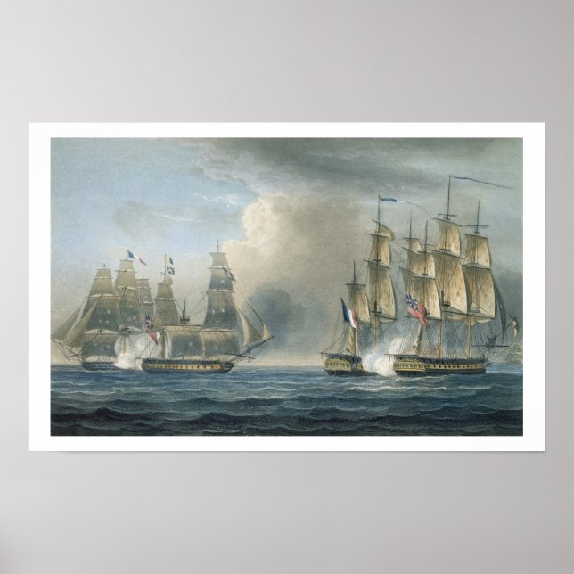 Póster Captura del Pomone por HMS Arethusa frente a Cuba  (Frente)
