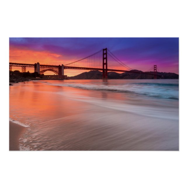 Póster Captura del puente Golden Gate de San Francisco (Anverso)