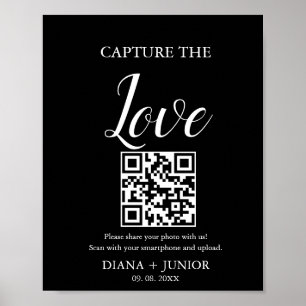 Póster Captura moderna El Rótulo de código QR del Boda de