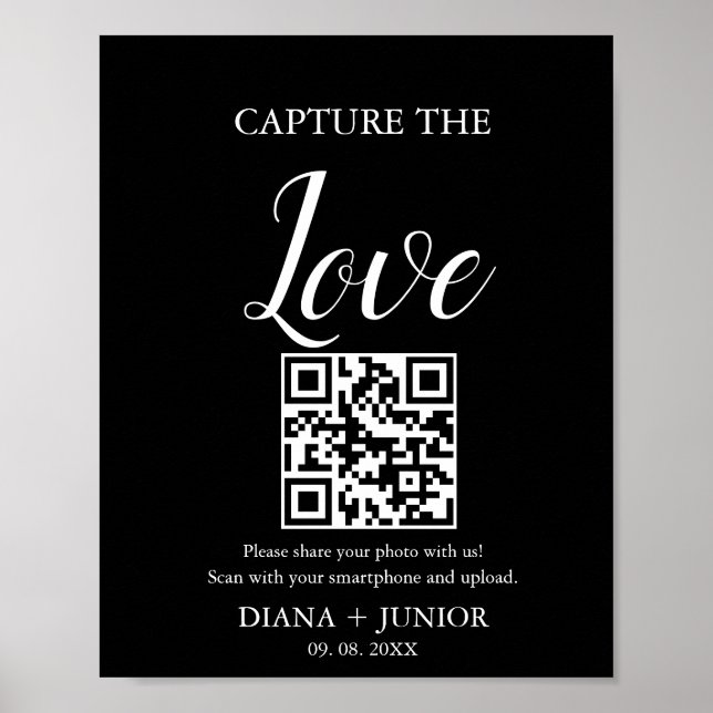 Póster Captura moderna El Rótulo de código QR del Boda de (Frente)