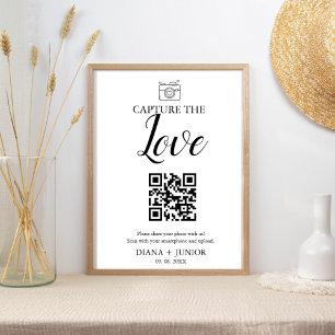 Póster Captura moderna El Rótulo de código QR del Boda de