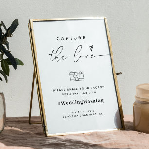 Póster Captura Moderna El Rótulo De La Etiqueta Boda De A