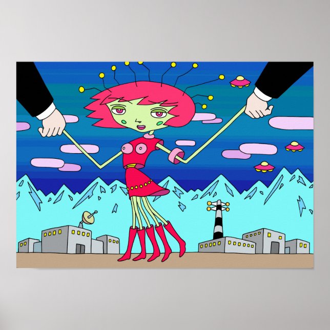 Póster Capturado alienígena desconocido. (Frente)