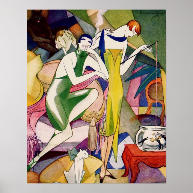 Póster Capturando peces de colores (Frente)