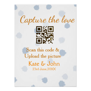 Póster Capturar el amor añadir QR escanear subir imagen a