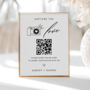 Póster Capturar el Boda de código de Love Qr